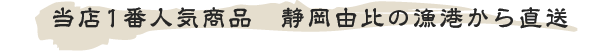 当店1番人気商品 静岡由比の漁港から直送